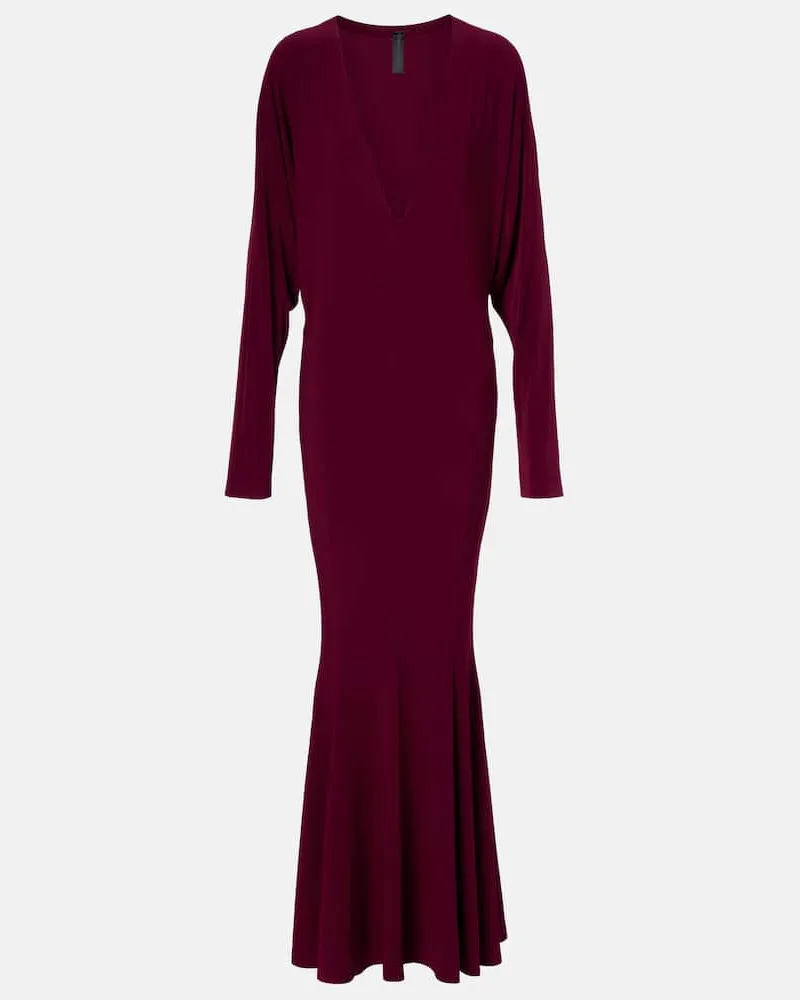 Norma Kamali Robe Burgunderrot