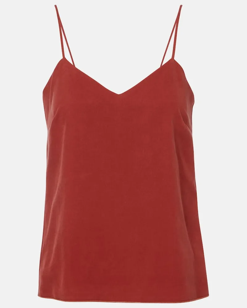 Max Mara Top aus Seide Braun