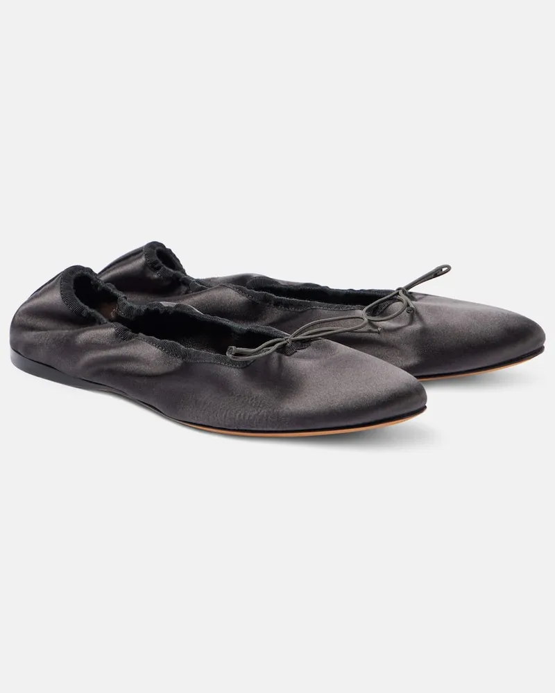 The Row Ballerinas Awar aus Satin Grau