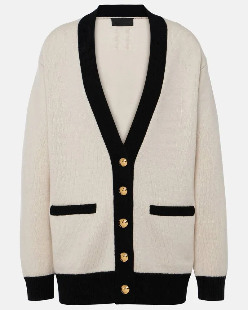 Nili Lotan Cardigan Neshat aus Kaschmir Weiß