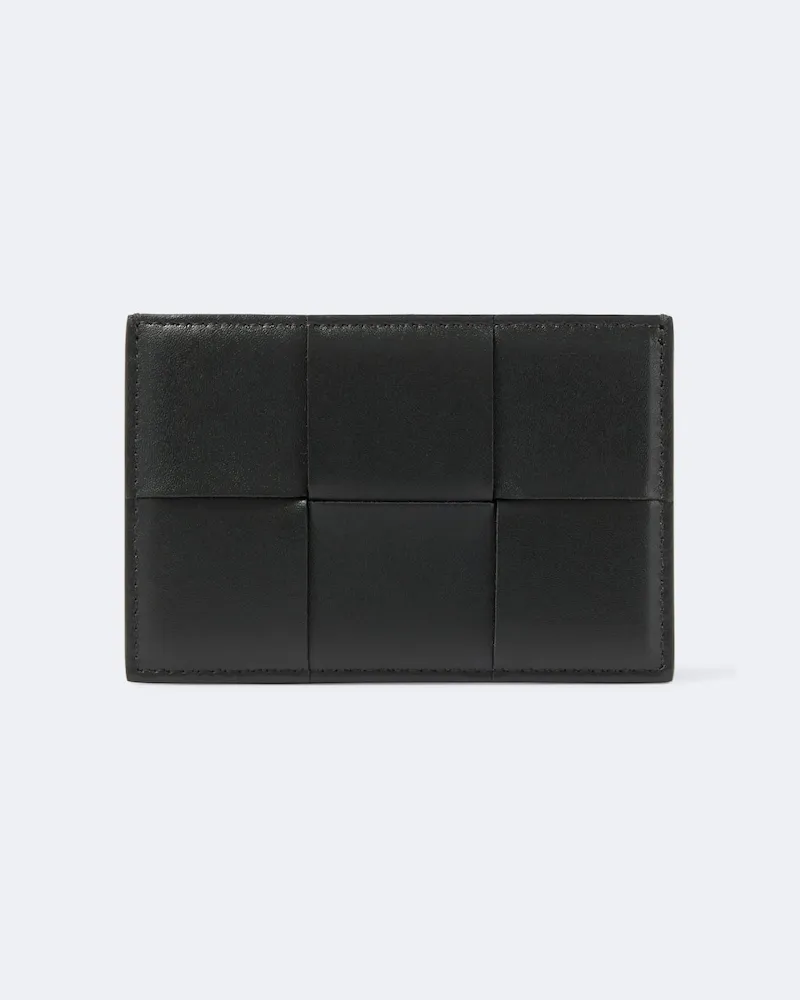 Bottega Veneta Kartenetui Cassette Intreccio aus Leder Grün