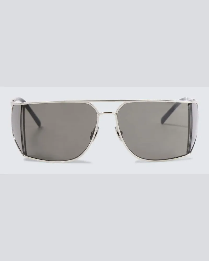Saint Laurent Eckige Sonnenbrille Grau