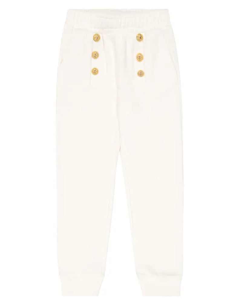 Balmain Jogginghose aus Baumwolle Weiß