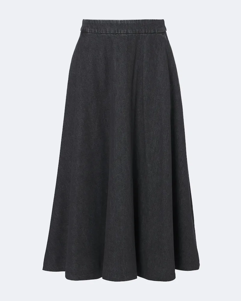 Max Mara Midirock aus Denim Schwarz