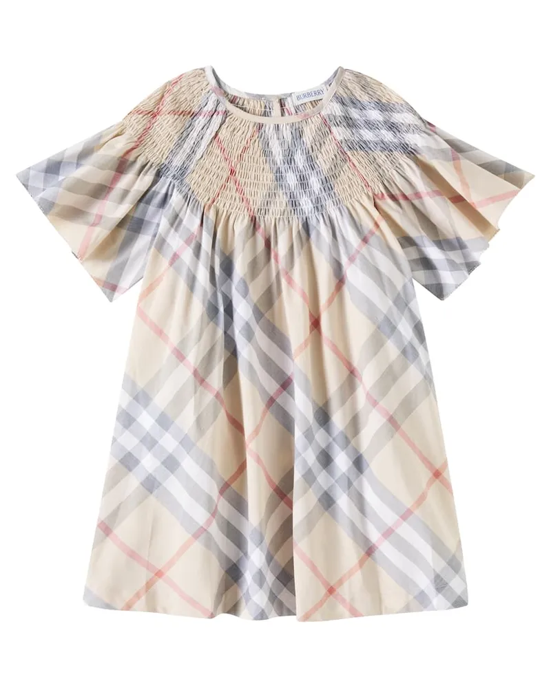 Burberry Kleid Burberry Check aus Baumwolle Beige