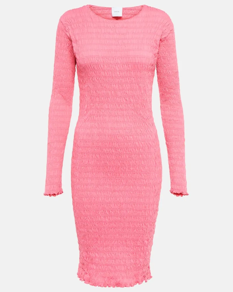 Patou Minikleid aus Baumwolle Rosa