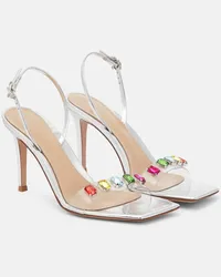 Gianvito Rossi Slingback-Sandalen Ribbon Candy Silber