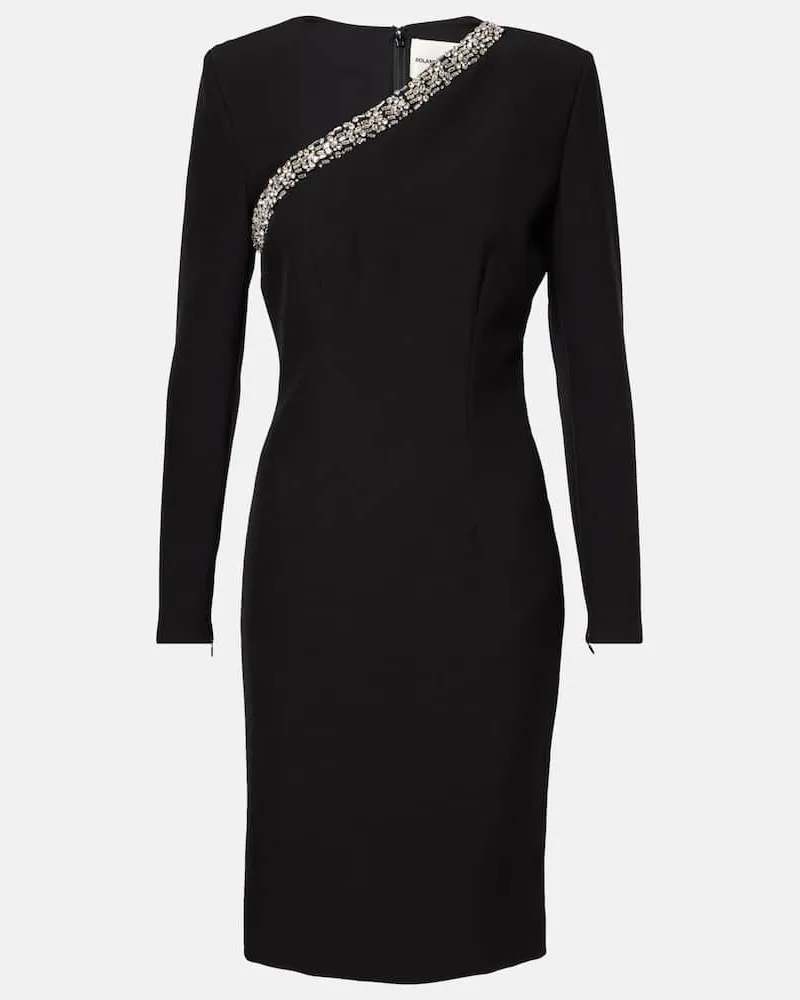 Roland Mouret Verziertes Midikleid Schwarz