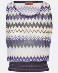 Missoni Top aus Haekelstrick Multicolor