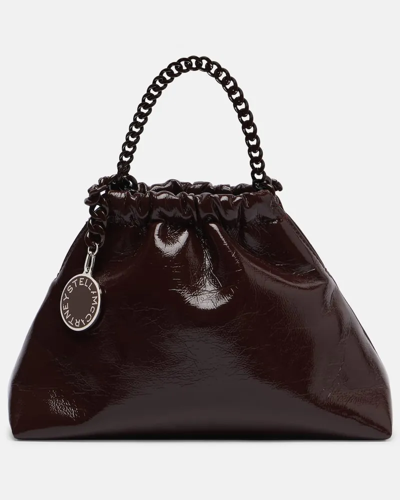 Stella McCartney Tote Bag Falabella Small aus Lacklederimitat Braun