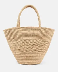 The Row Tote Emilie Small aus Raffiabast Nude