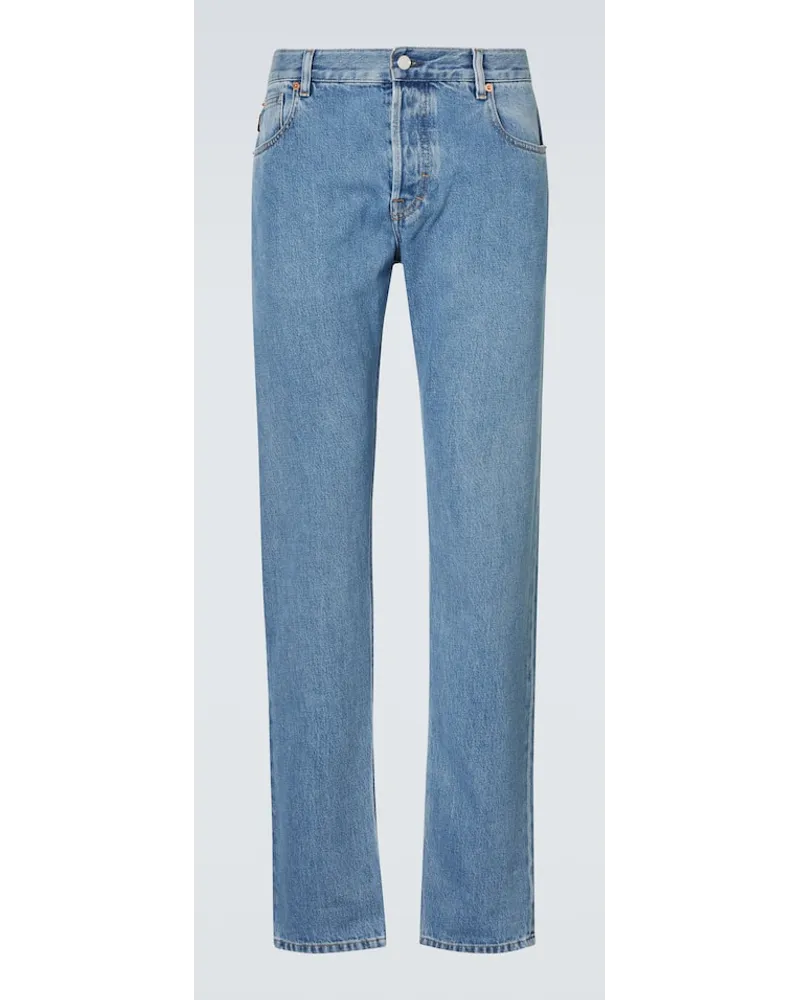 Gucci Mid-Rise Straight Jeans Blau