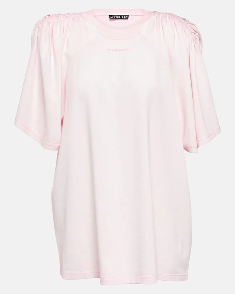 Y/PROJECT Besticktes Top aus Baumwolle Rosa