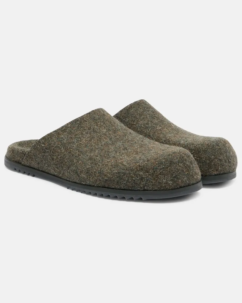Rick Owens Slippers Granola Grün
