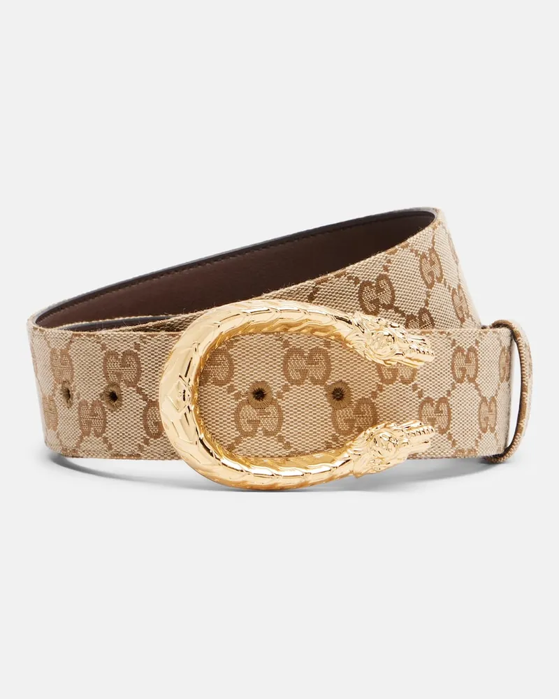 Gucci Gürtel Dionysus GG aus Canvas Beige