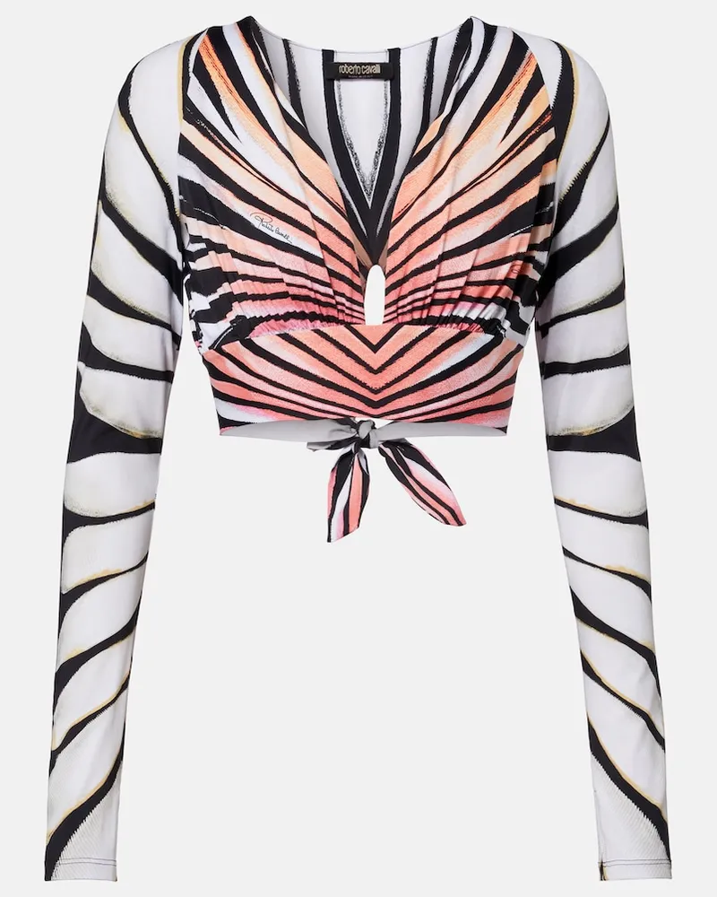 Roberto Cavalli Bedrucktes Cropped-Top Multicolor