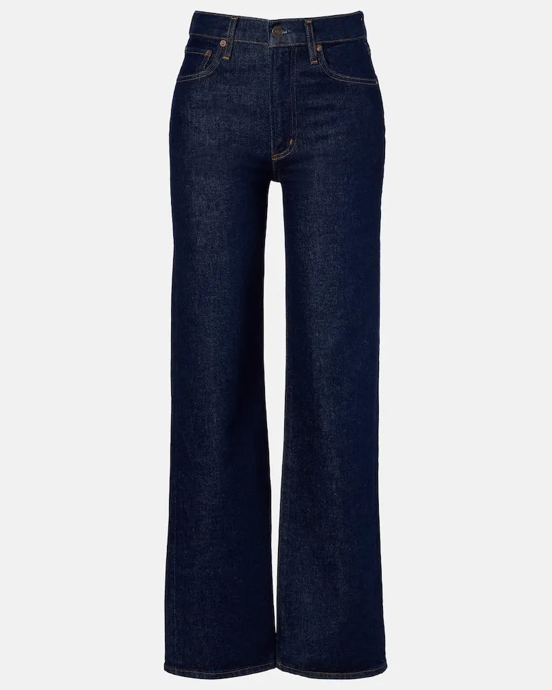AGOLDE Mid-Rise Straight Jeans Harper Blau