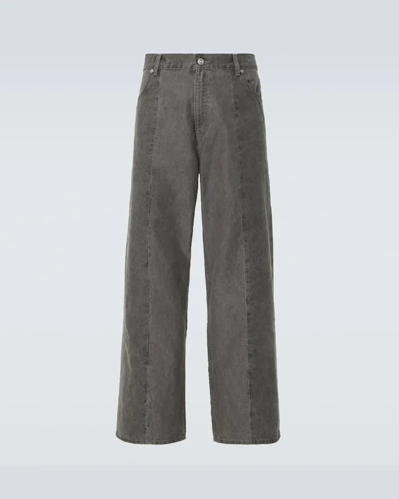 Our Legacy High-Rise Wide-Leg Jeans Fatigue Cut Grau