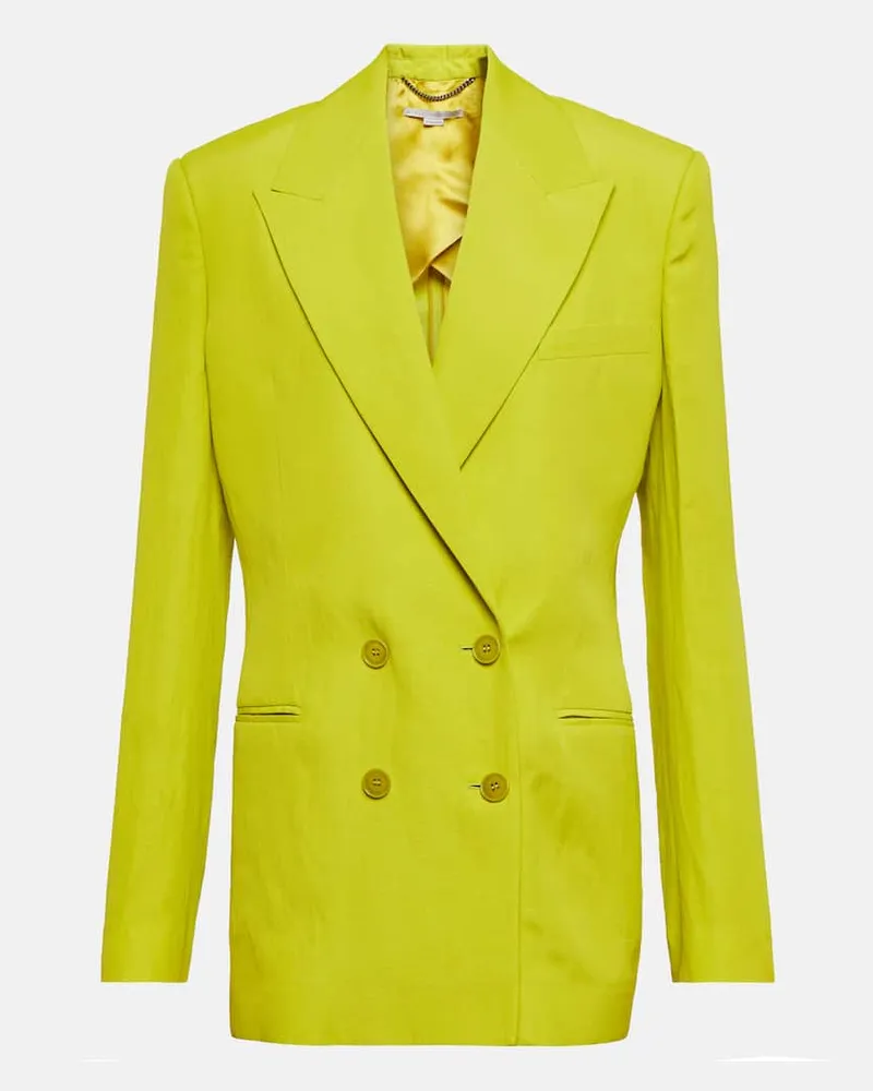 Stella McCartney Blazer aus einem Leinengemisch Gelb