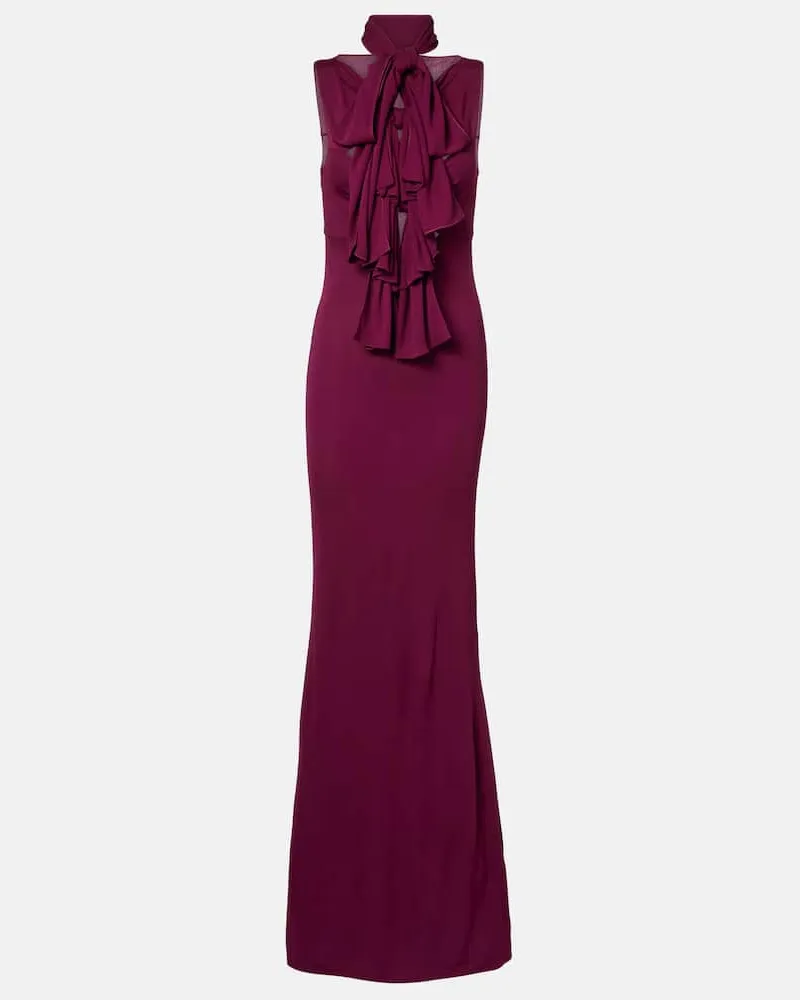 Alaïa Alaïa Robe aus Jersey Burgund