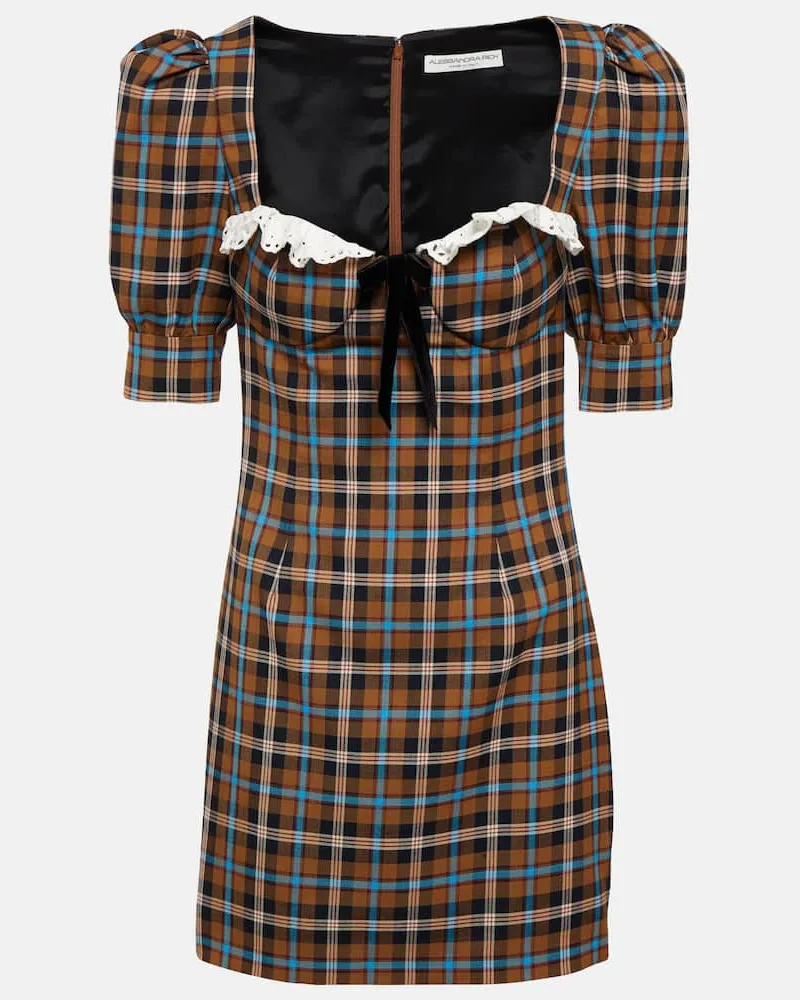 Alessandra Rich Minikleid aus Wolle Multicolor