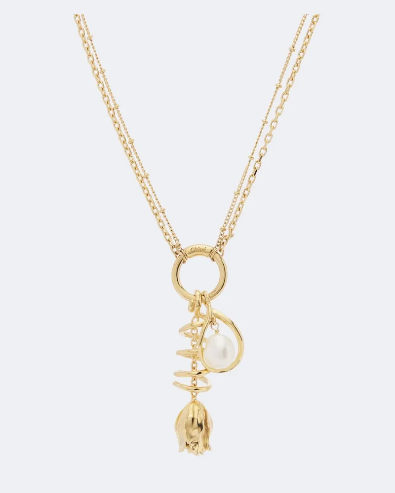 Chloé Chloé Halskette Chloé mit Zierperle, vergoldet Gold