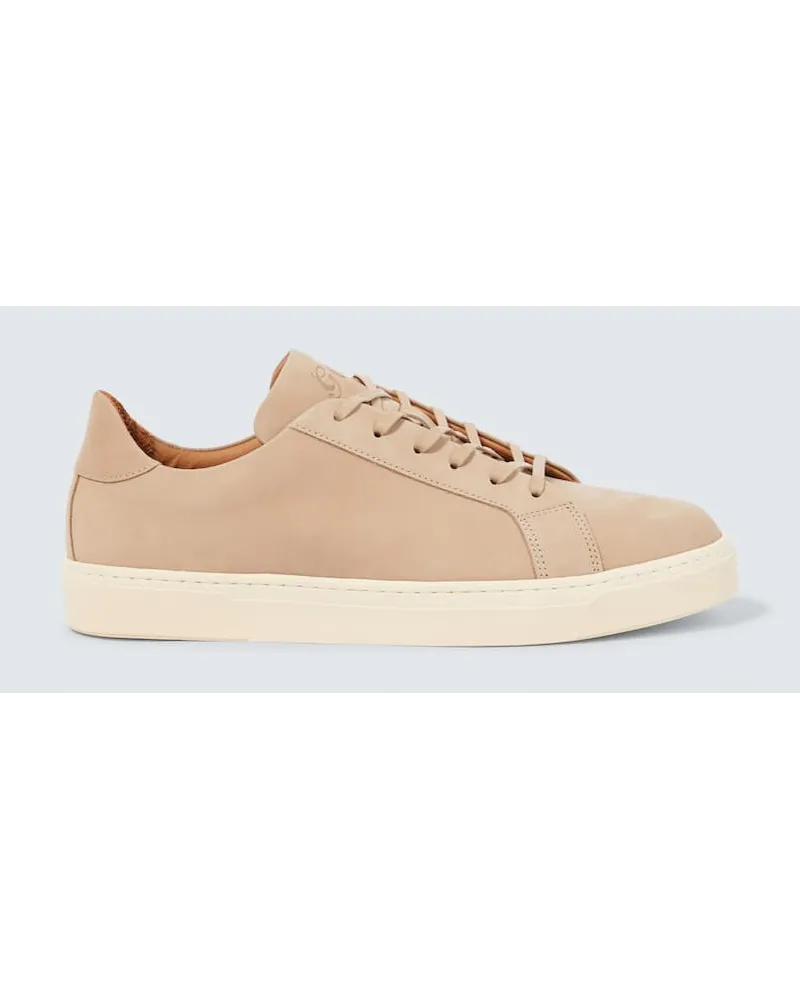 George Cleverley Sneakers Jack II aus Veloursleder Grau