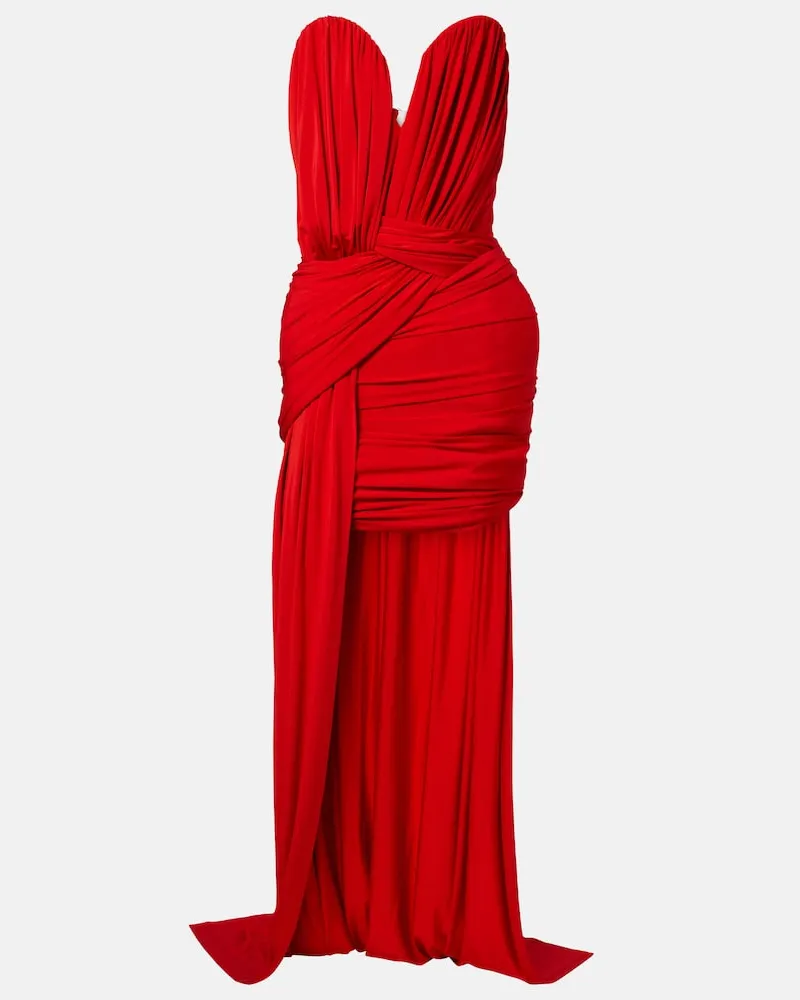 Stella McCartney Bustier-Kleid aus Crêpe-Jersey Rot