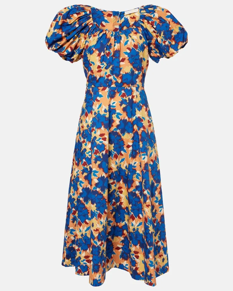 Ulla Johnson Midikleid Imara aus Baumwollpopeline Multicolor