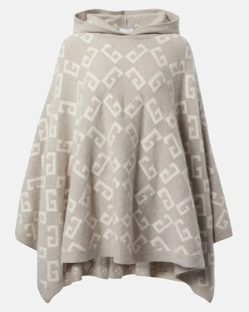 Givenchy Poncho Monogram 72 aus Kaschmir Beige