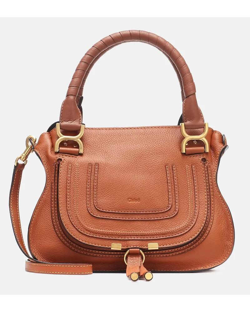 Chloé Chloe Tote Marcie Small aus Leder Braun