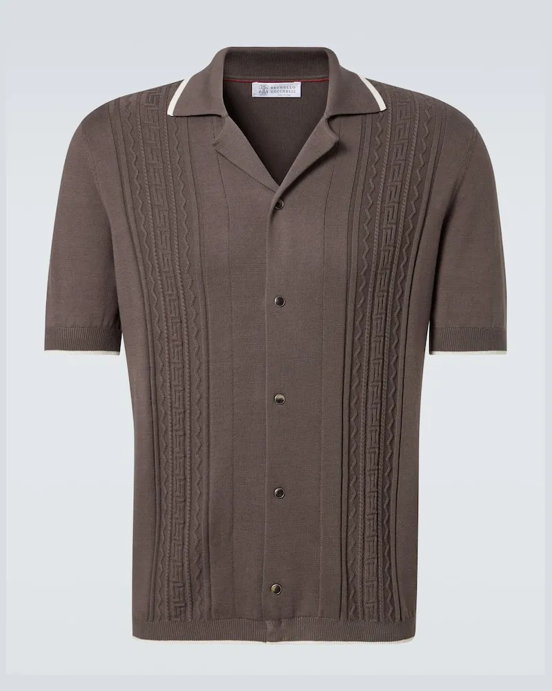 Brunello Cucinelli Hemd aus Baumwolle Braun