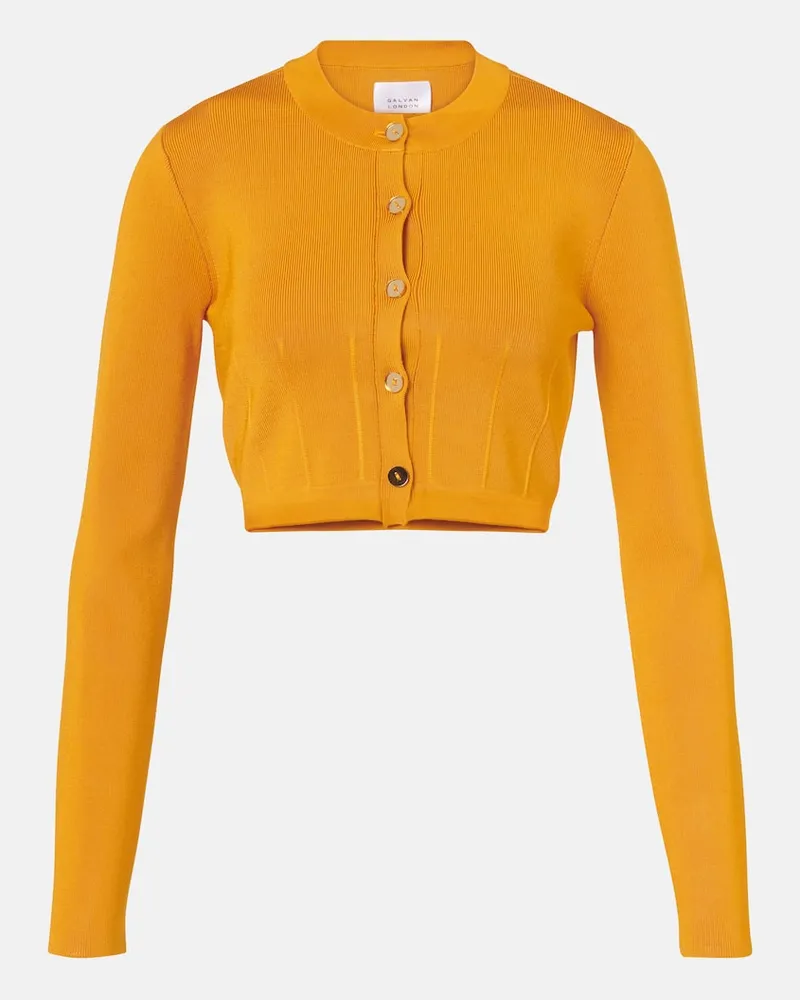 GALVAN Cropped-Cardigan Atalanta Orange