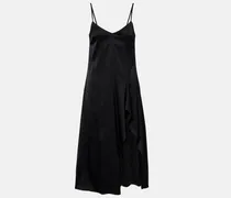 Slipdress aus Satin mit Spitze