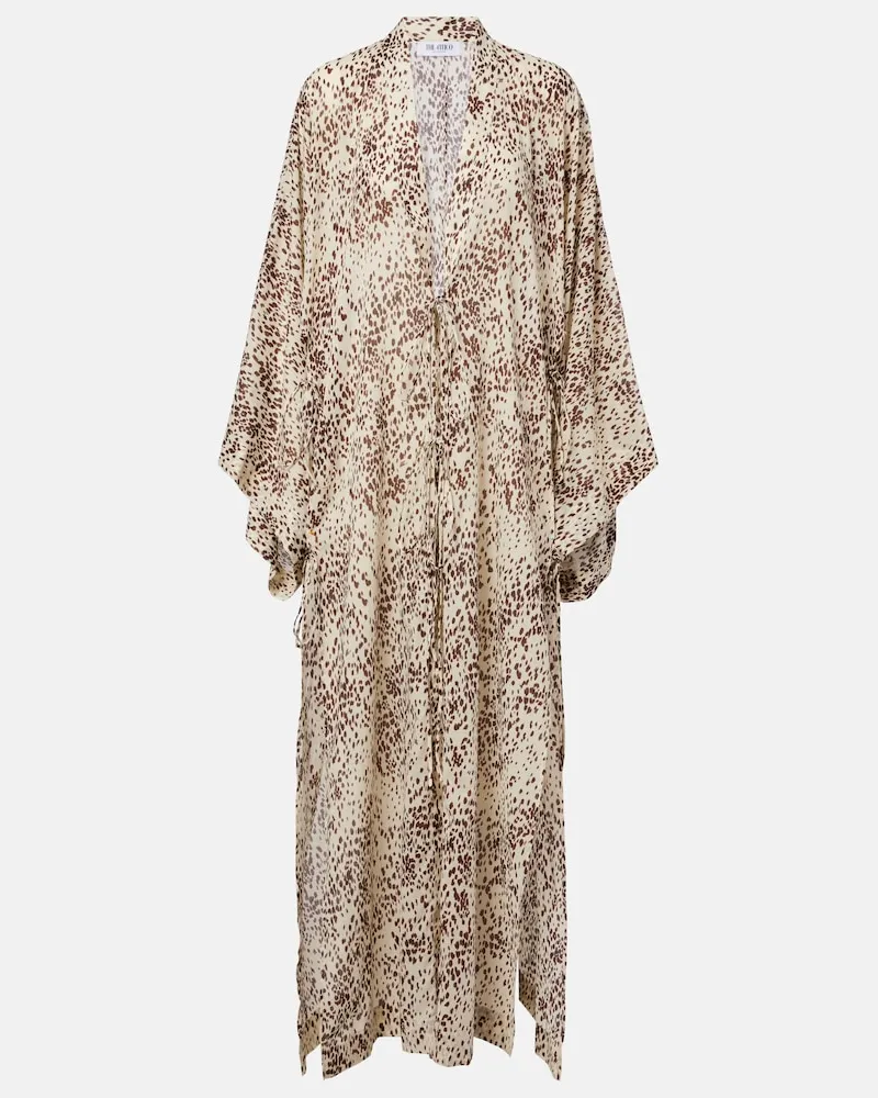 ATTICO Bedrucktes Cover-up aus Baumwolle Braun