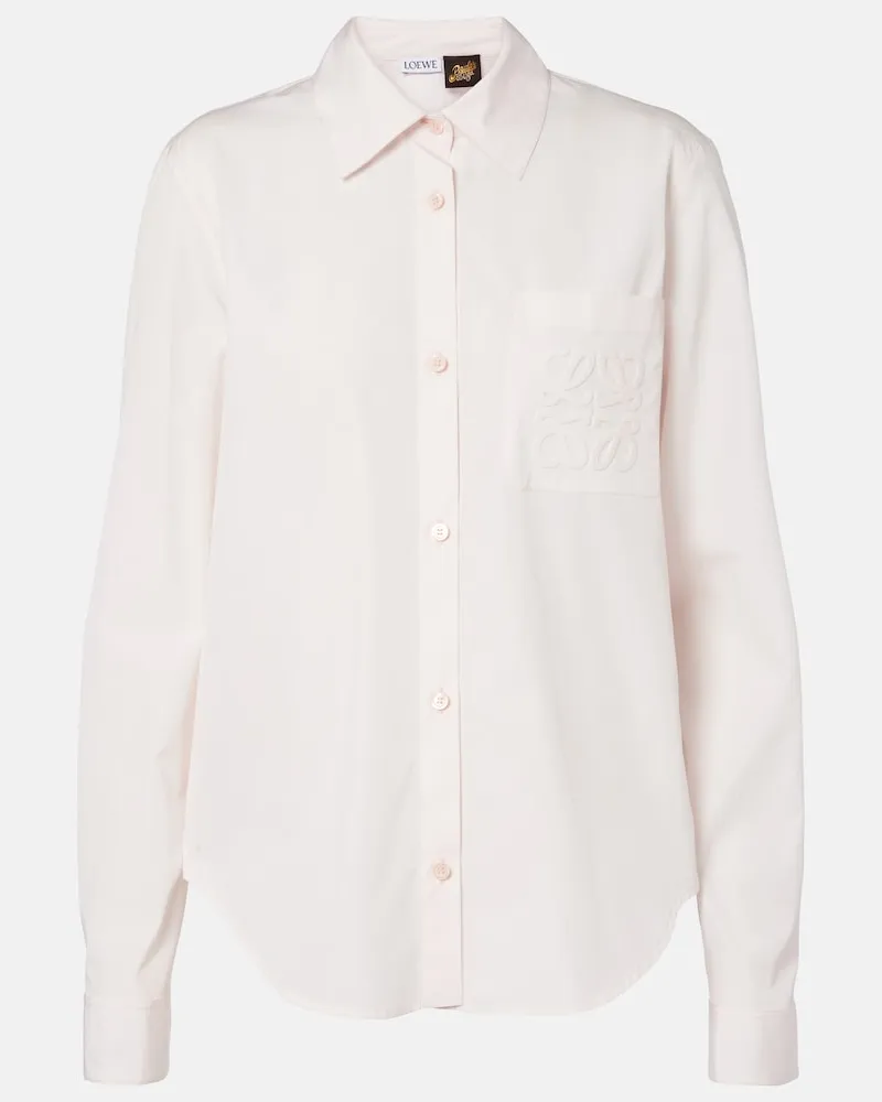 Loewe Paula's Ibiza Hemd Anagram aus Baumwollpopeline Rosa