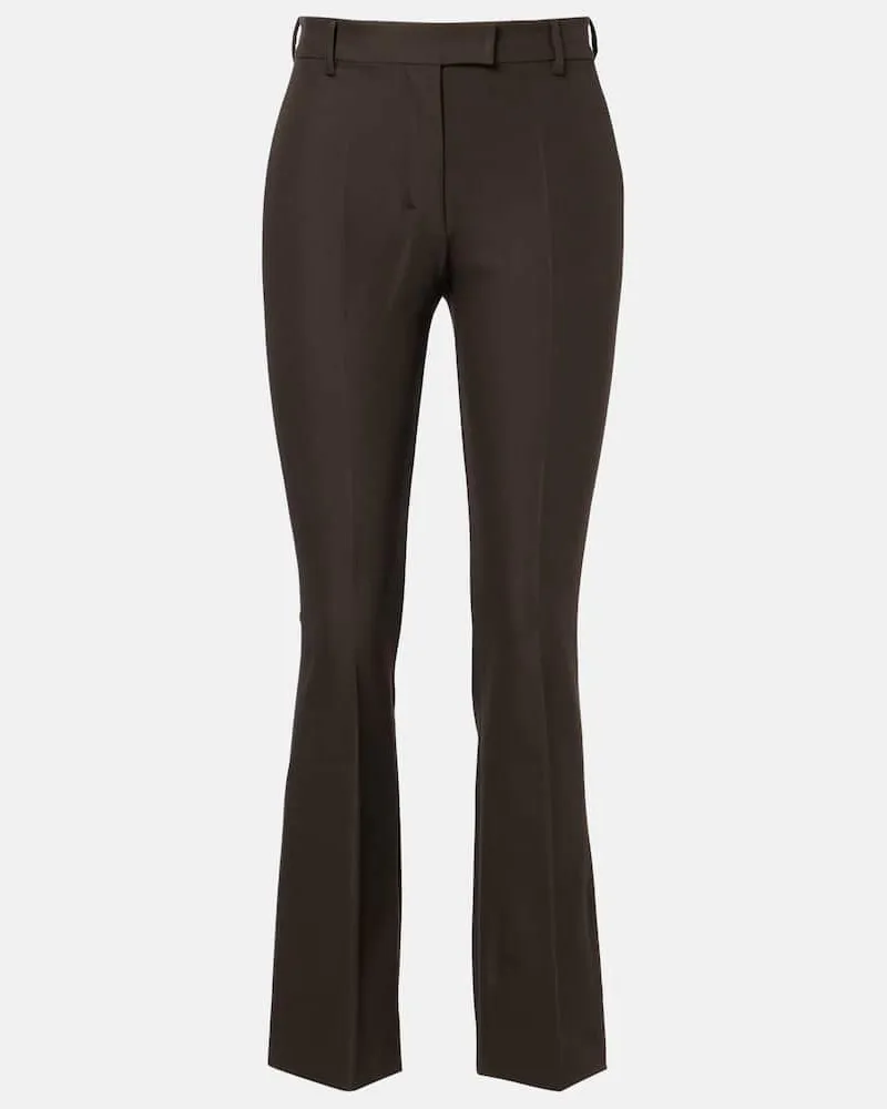 Max Mara Gerade Cropped-Hose Fatina Grün