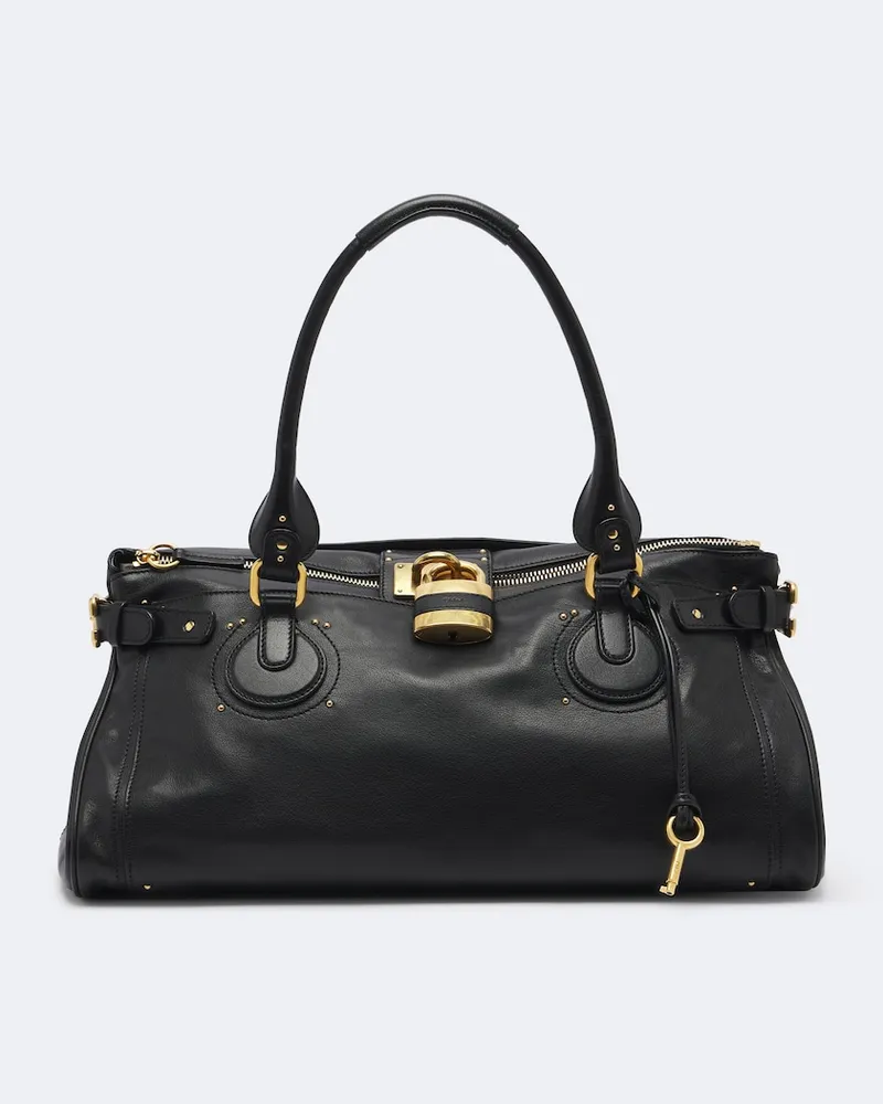 Chloé Chloé Schultertasche Paddington XL aus Leder Schwarz