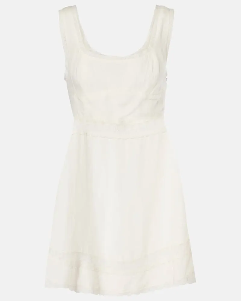 RIXO Minikleid Ronan mit Spitze Weiß