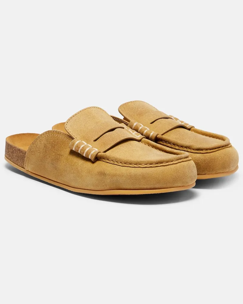J.W.Anderson Slippers aus Veloursleder Beige