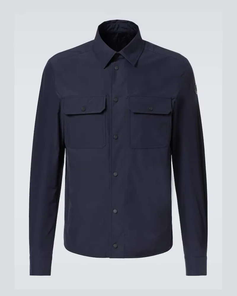 Moncler Hemd aus Popeline Blau