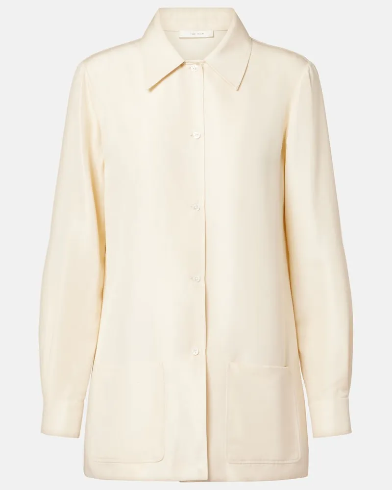 The Row Hemd aus Seide Weiß