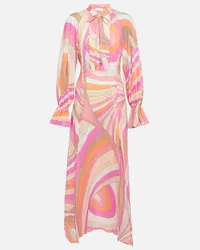 Emilio Pucci Maxikleid Iride aus Baumwolle Pink