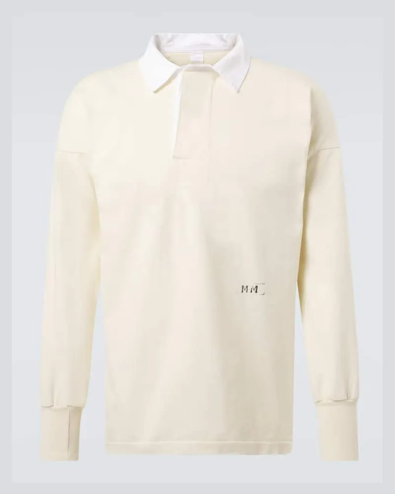 Maison Margiela Polohemd aus Baumwoll-Jersey Beige