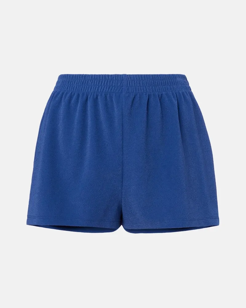 JADE SWIM Shorts aus Frottee Blau
