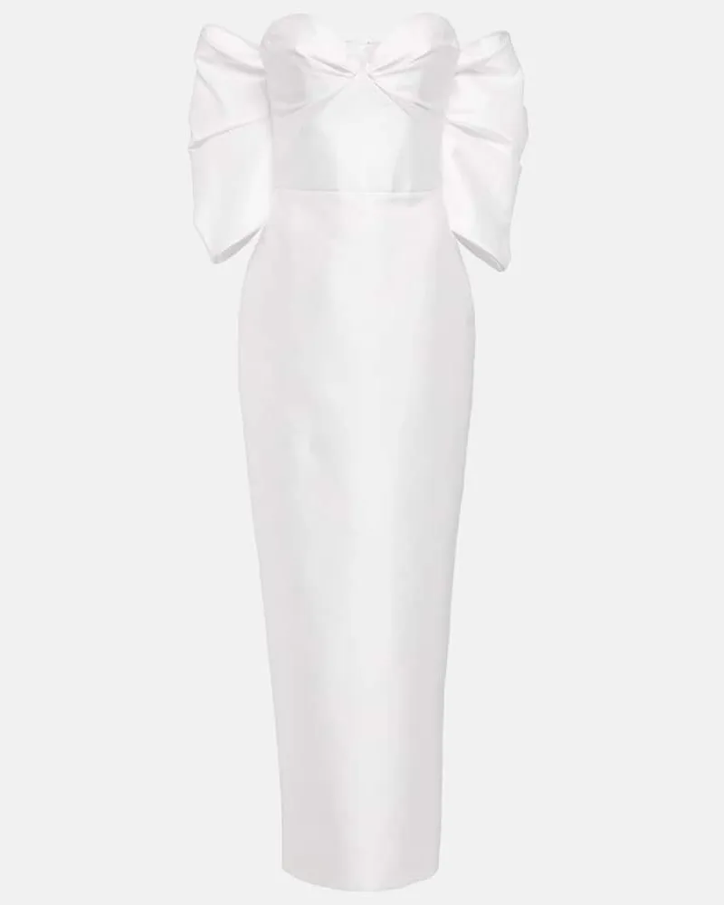 RASARIO Bridal Robe Leah aus Satin Weiß