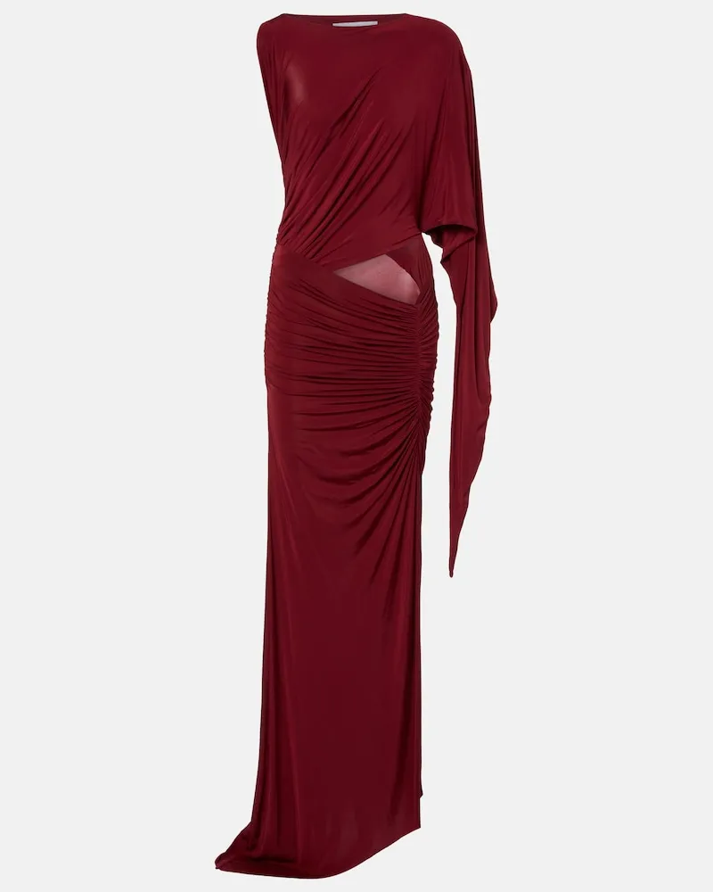 Alex Perry Asymmetrische Robe aus Jersey Rot