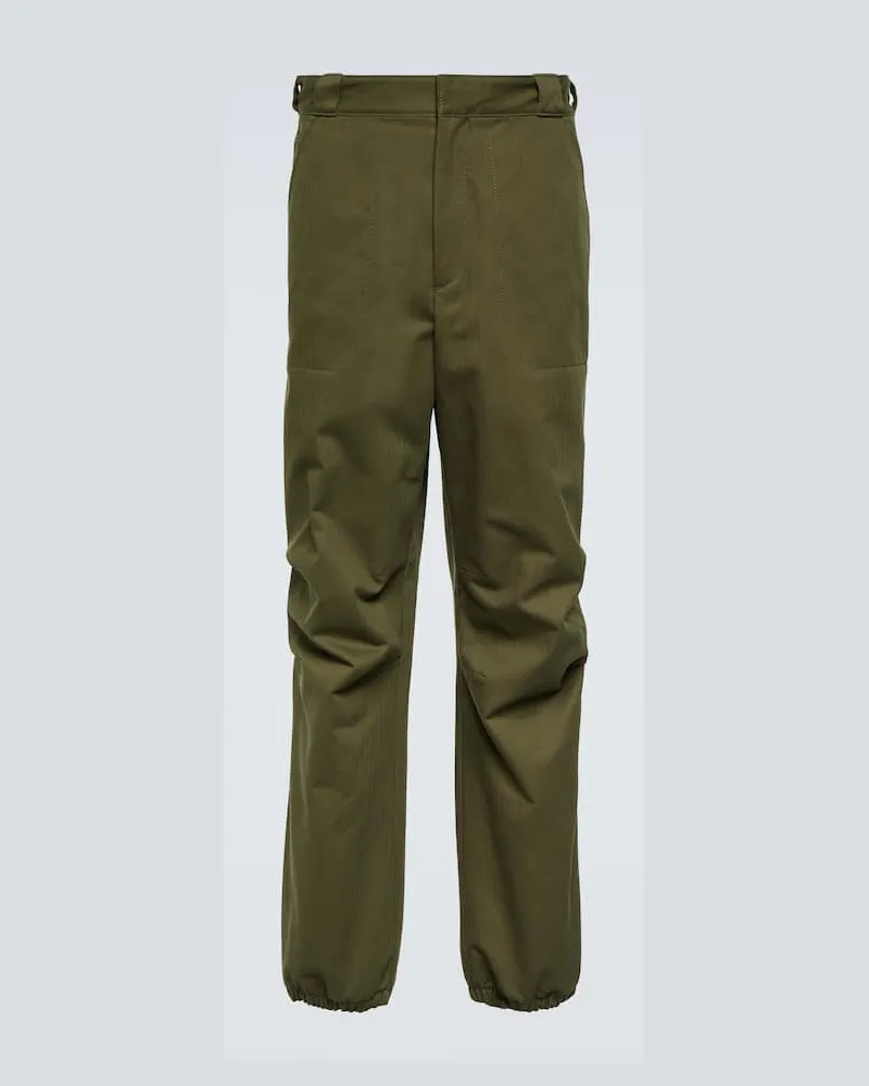 Prada Hose aus Baumwolle Grün