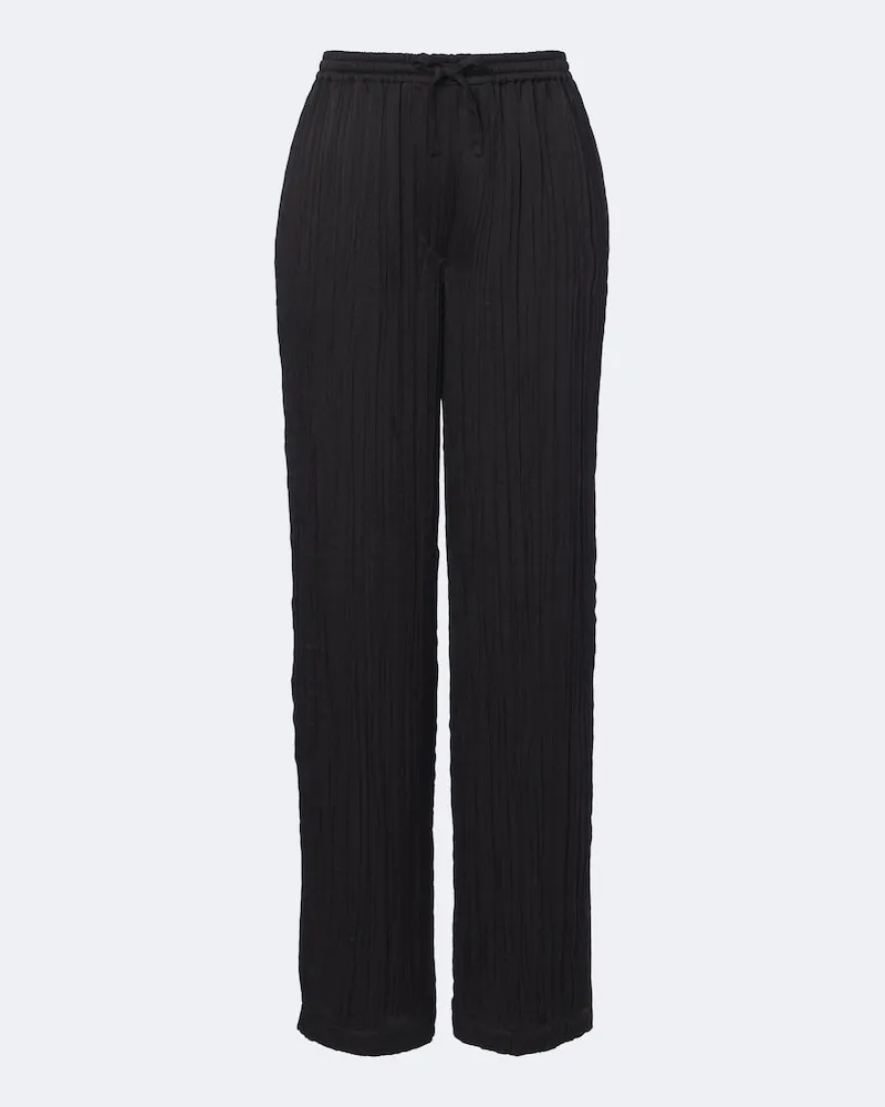 The Row Weite Hose Kriza aus Seide Schwarz