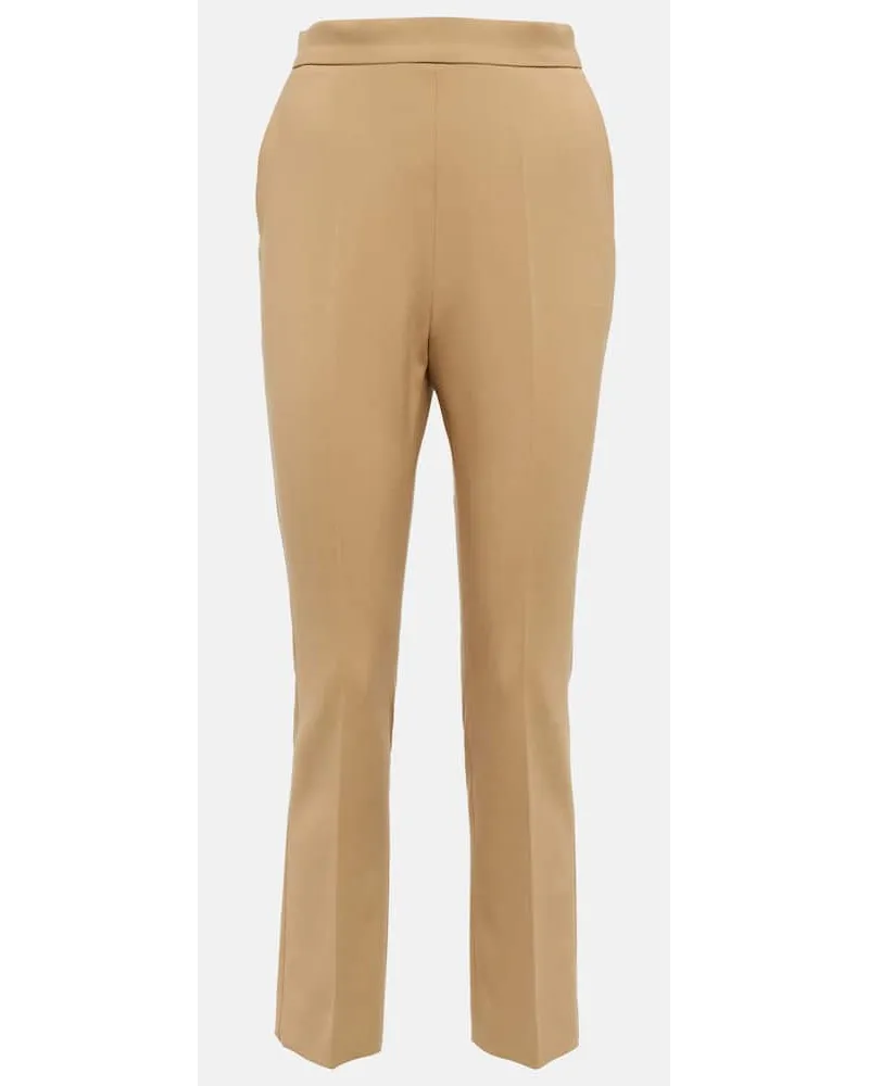 Max Mara Hose Nepeta aus Woll-Crepe Beige